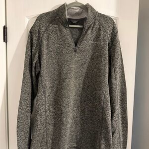 Eddie Bauer Men's Heathered Gray Zip-Up Sweater